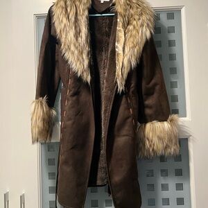 Tasha Polizzi fur lined jacket
